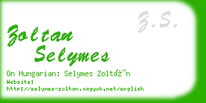 zoltan selymes business card